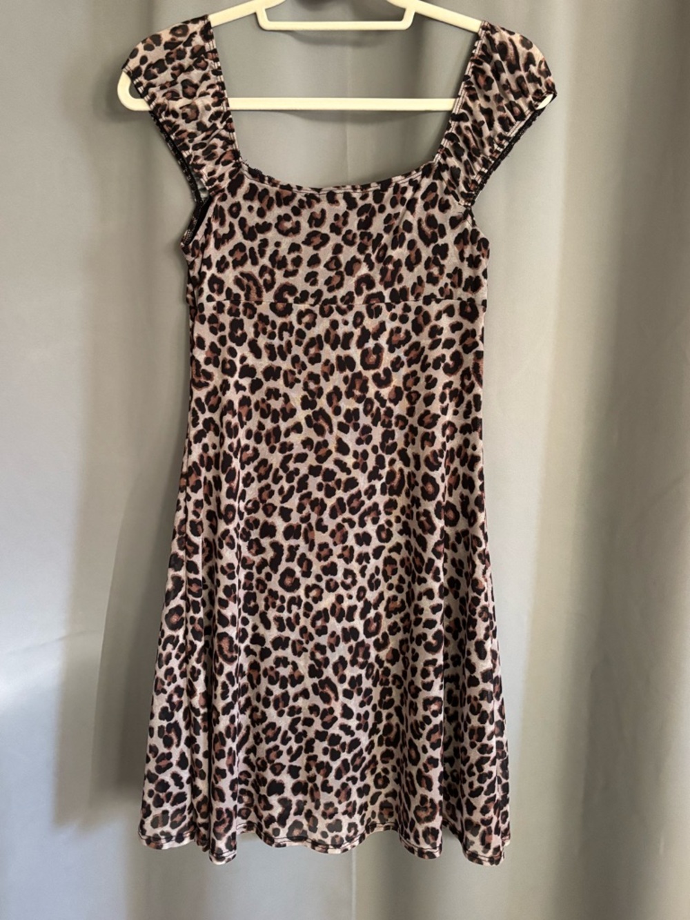 Full Tilt Pink and Black Leopard Print Dress